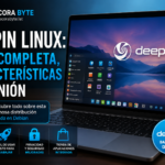 Captura de pantalla del elegante entorno de escritorio Deepin DDE en un monitor moderno