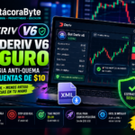Interfaz del bot de trading Deriv v6 mostrando configuración de seguridad y Stop Loss