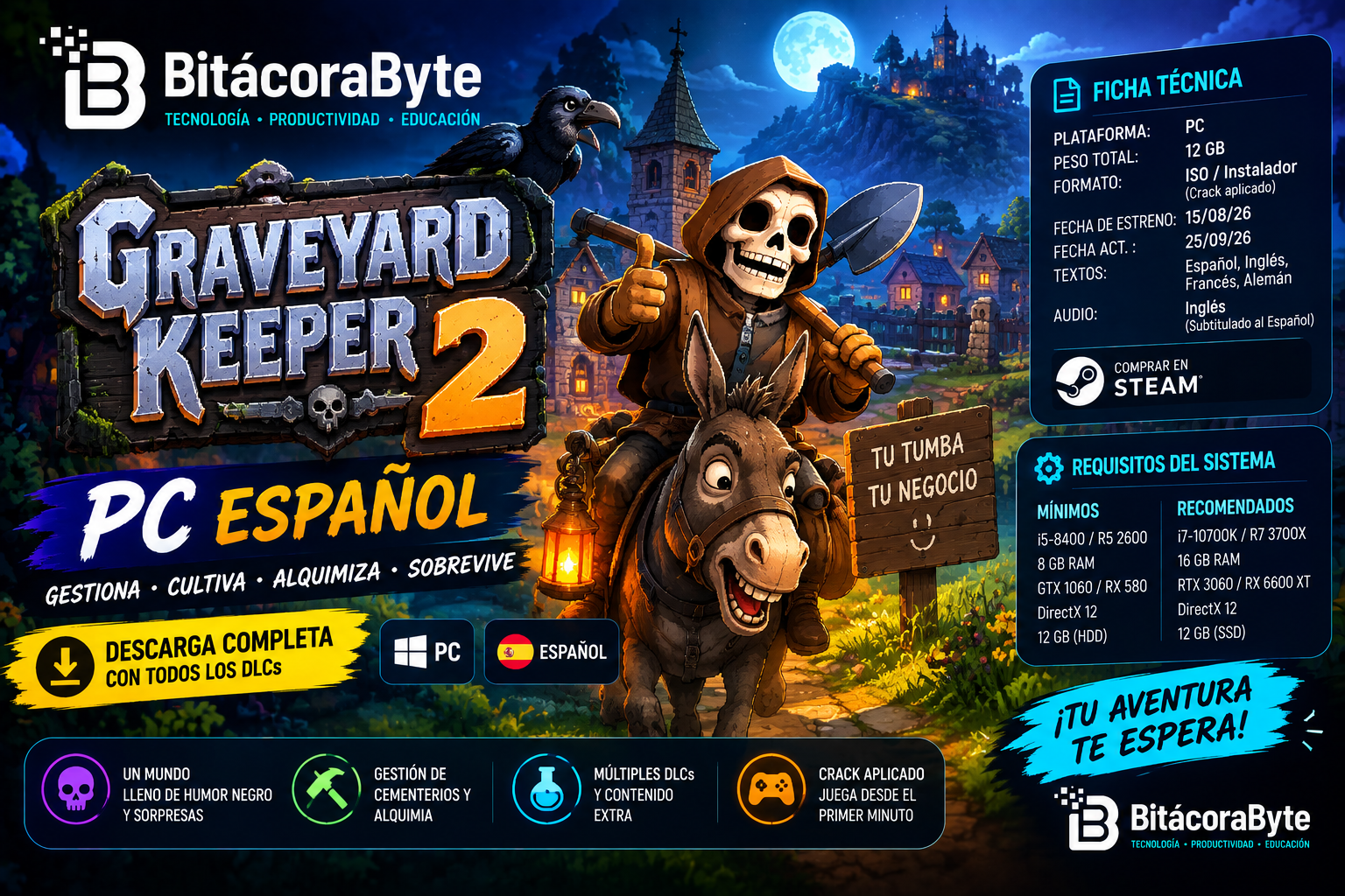 Descargar Graveyard Keeper 2 PC Español | Bitácora Byte