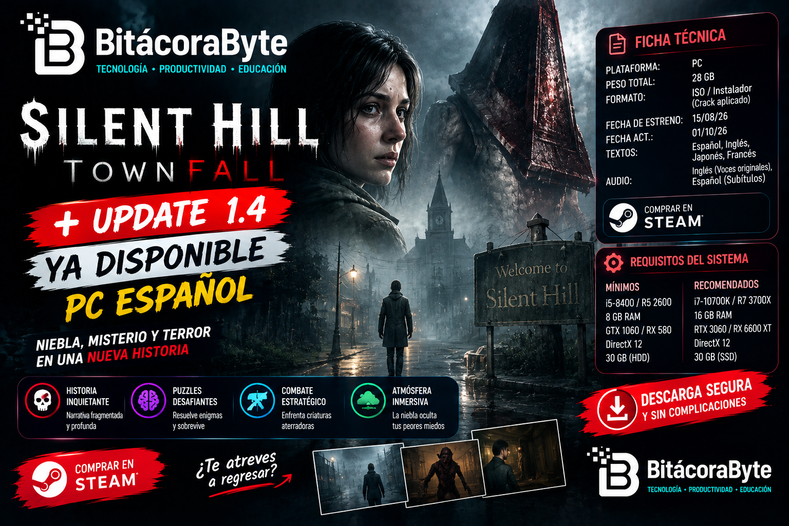 Descargar Silent Hill: Townfall +Update 1.4 ya disponible PC Español | Bitácora Byte