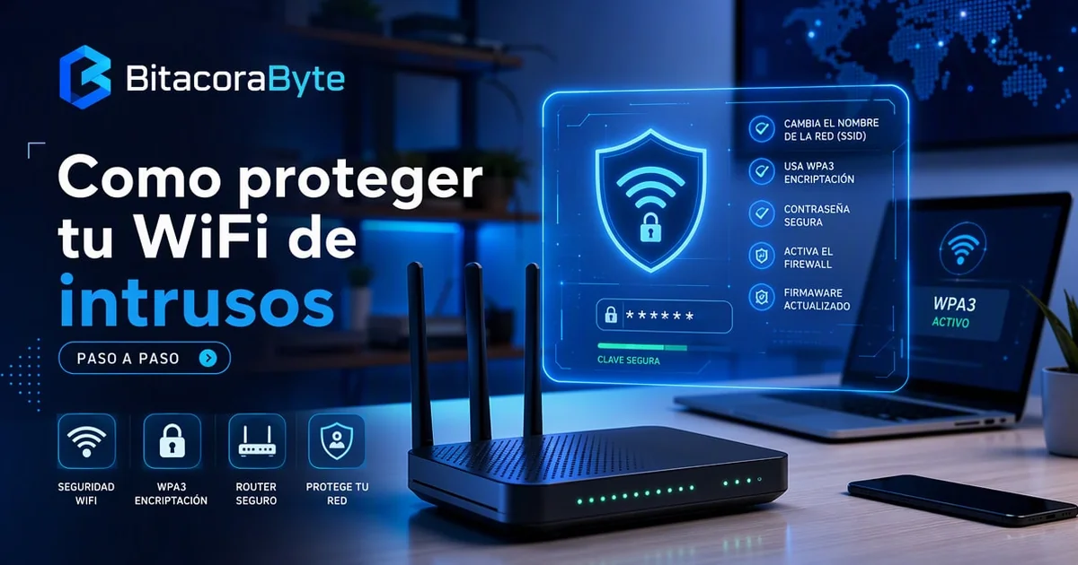 Router WiFi doméstico con panel de administración abierto mostrando la lista de dispositivos conectados